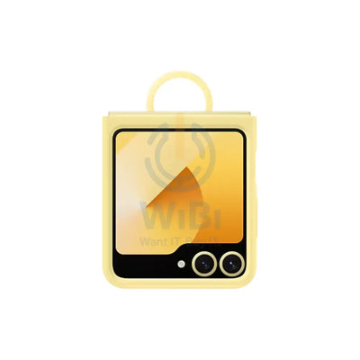 Samsung Galaxy Z Flip 6 Silicone with Ring Case - Yellow Accessories > Mobiles & Tablets > Mobiles > Covers & Cases