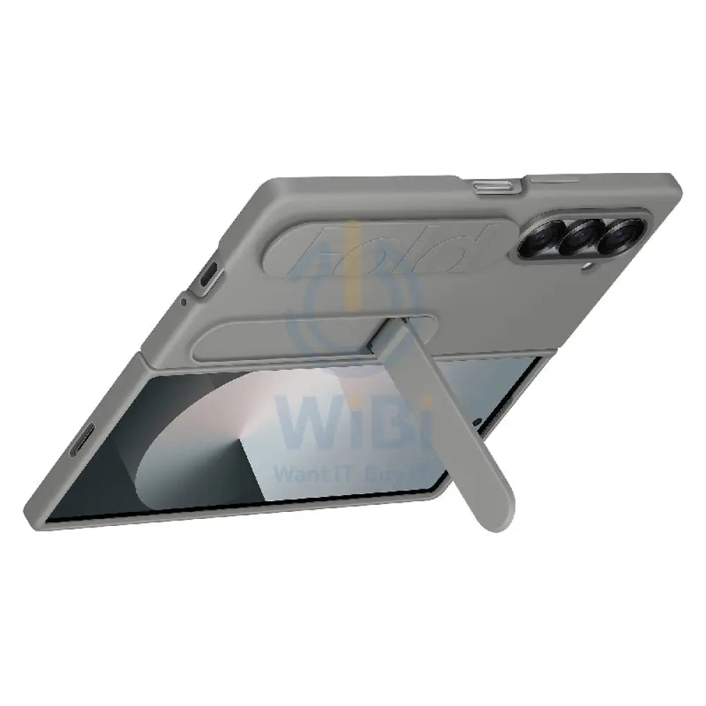 Samsung Galaxy Z Fold 6 Silicone with Grip Case - Gray Accessories > Mobiles & Tablets > Mobiles > Covers & Cases