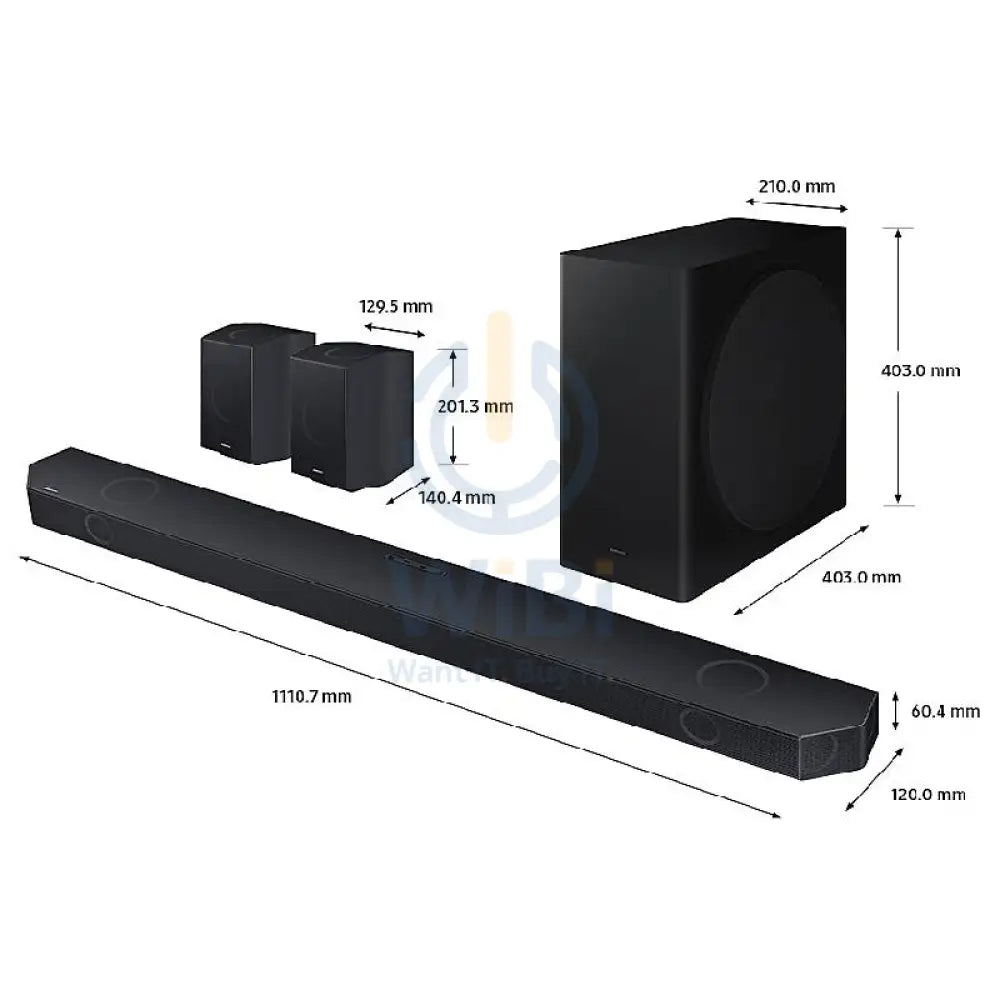 Samsung HW-Q930C 9.1.4ch Dolby Atmos Q-Series Soundbar - 42W / Wireless / Black Accessories > Audio > Speakers