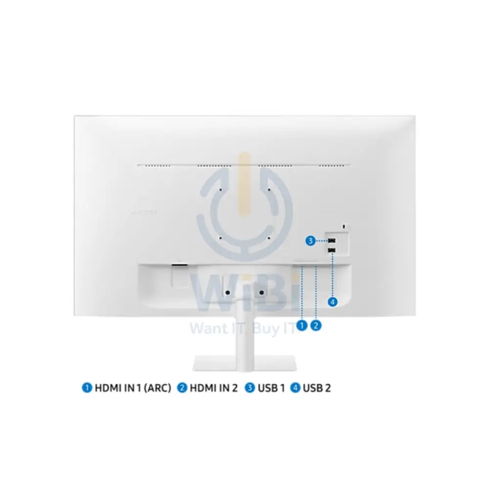 Samsung LS27DM501EMXUE M50D FHD Smart Monitor - 27.0’’ FHD / 4ms / HDMI / USB / Bluetooth / White - Monitor Monitors &