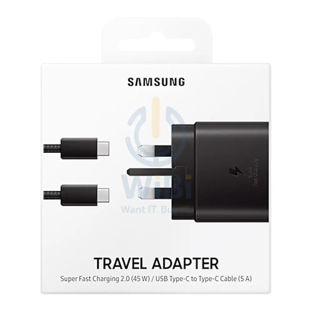 شاحن سامسونج فائق السرعة - 45 واط / نوع-ج / أسود