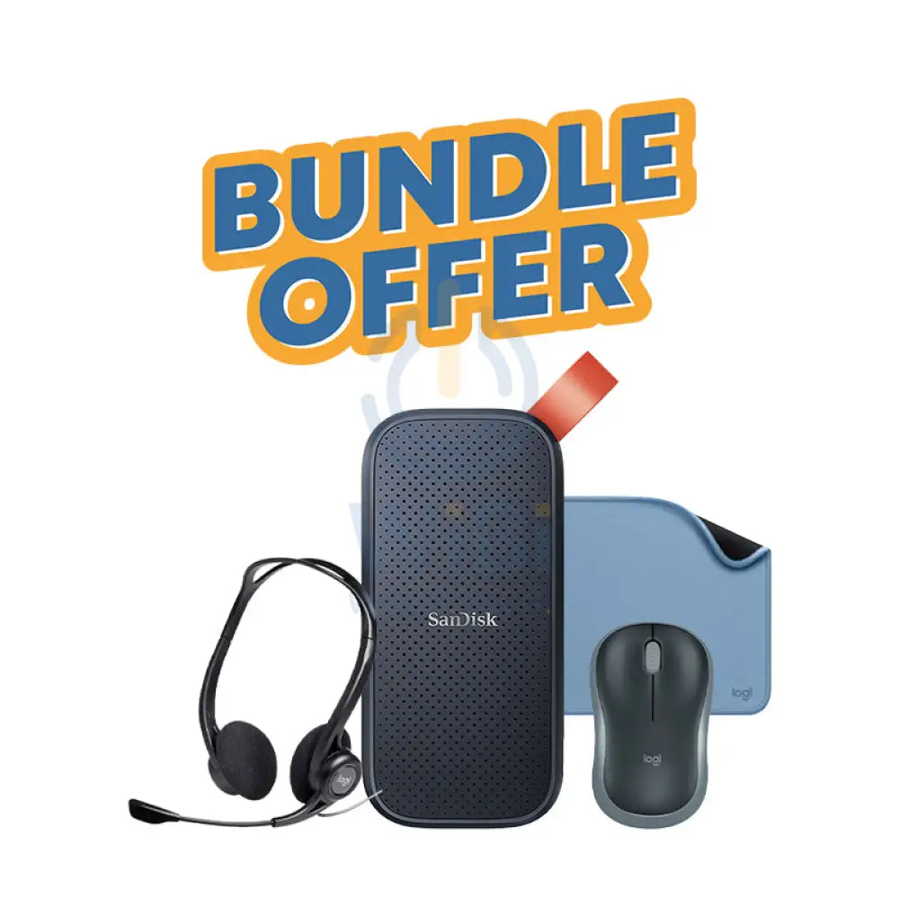 سانديسك 1 تيرابايت 800 ميجابايت/ثانية المحمولة إس إس دي  لوجيتيك M185 ماوس + لوجيتيك 960 بسلك  960 بسلك سماعة رأس + لوجيتيك لوحة الماوس استوديو