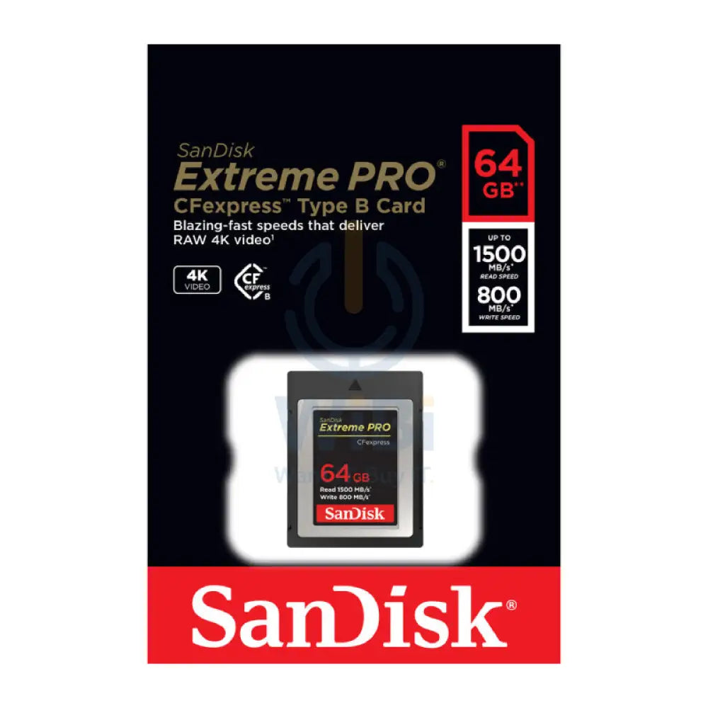 SanDisk Extreme Pro CFexpress Card Type B - 64GB / Up to 1500MB/s Storage > Memory Cards