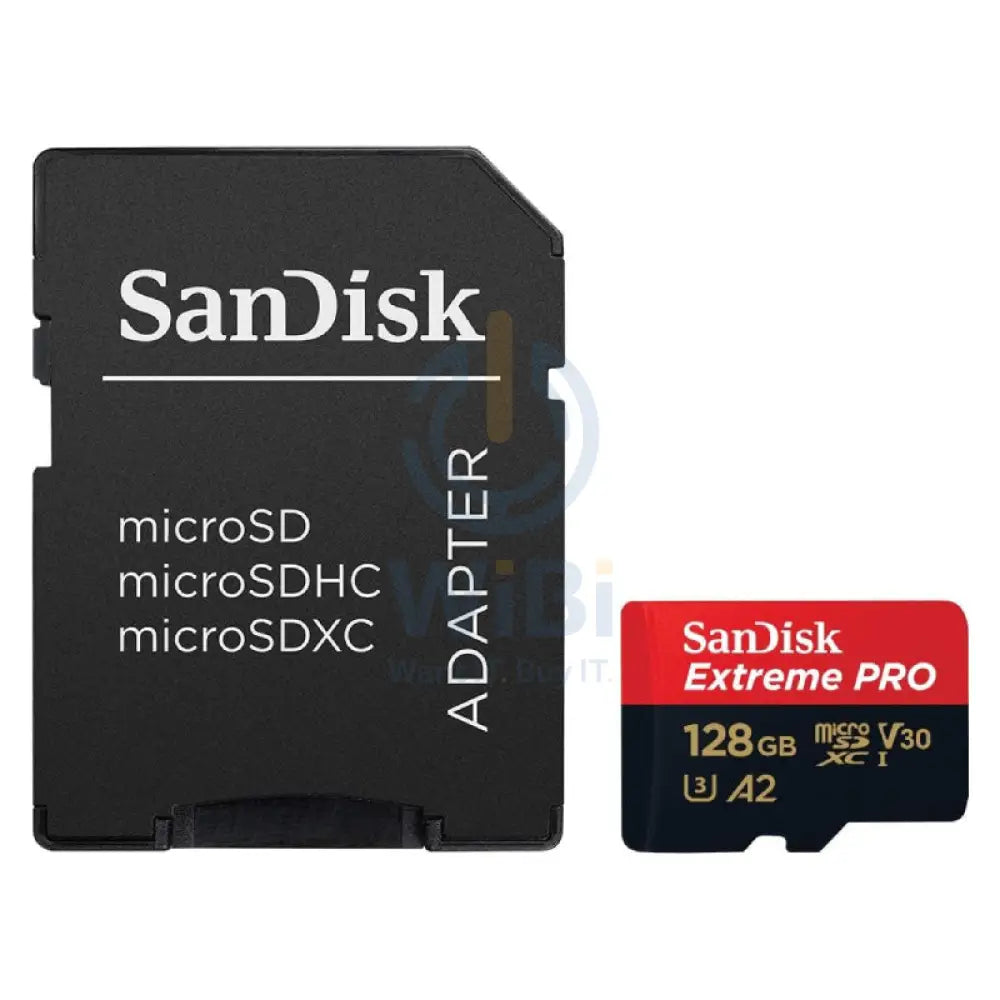 SanDisk Extreme برو microSDXC UHS-I بطاقة مع محول - 128 جيجابايت / فوق إلى 200 ميجابايت/ث تخزين بطاقات