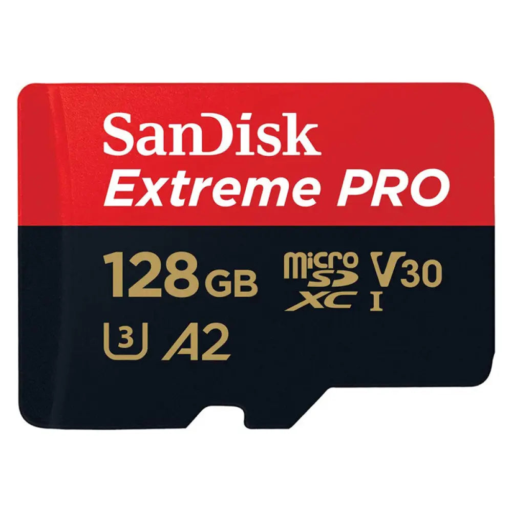 SanDisk Extreme برو microSDXC UHS-I بطاقة مع محول - 128 جيجابايت / فوق إلى 200 ميجابايت/ث تخزين بطاقات
