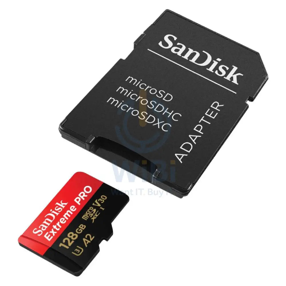 SanDisk Extreme برو microSDXC UHS-I بطاقة مع محول - 128 جيجابايت / فوق إلى 200 ميجابايت/ث تخزين بطاقات