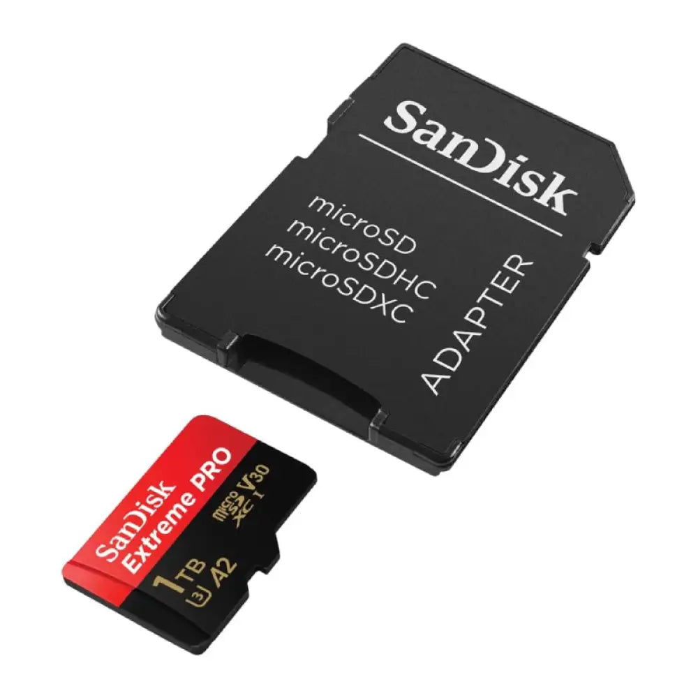 SanDisk Extreme برو microSDXC UHS-I بطاقة مع محول - 1 تيرابايت / فوق إلى 200 ميجابايت/ث تخزين > ذاكرة بطاقات