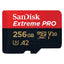 SanDisk Extreme PRO microSDXC UHS-I CARD with Adapter - 256GB / Up to 200 MB/s Storage > Memory Cards