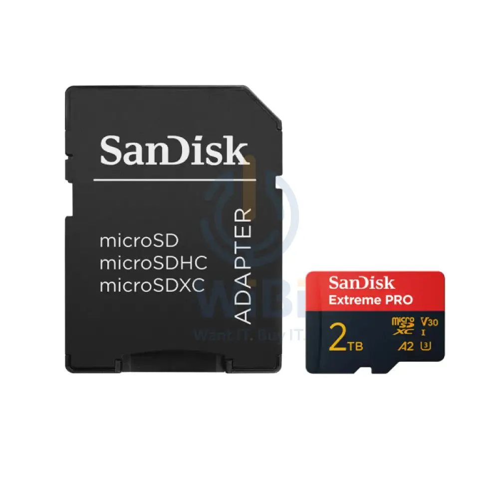 SanDisk Extreme PRO microSDXC UHS-I CARD with Adapter - 2TB / Up to 250 MB/s Storage > Memory Cards