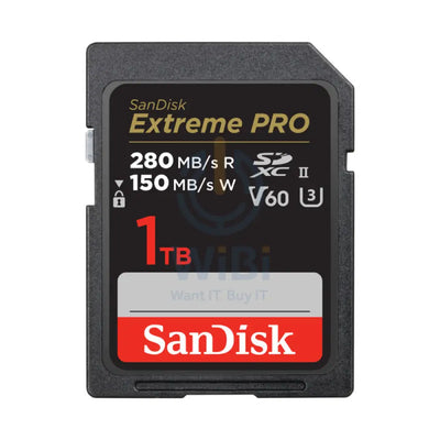 SanDisk Extreme PRO SDXC UHS-II Card - 1TB / Up to 280MB/s Storage > Memory Cards