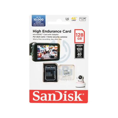 SanDisk High Endurance microSD Card - 128GB / Up to 100MB/s Storage > Memory Cards