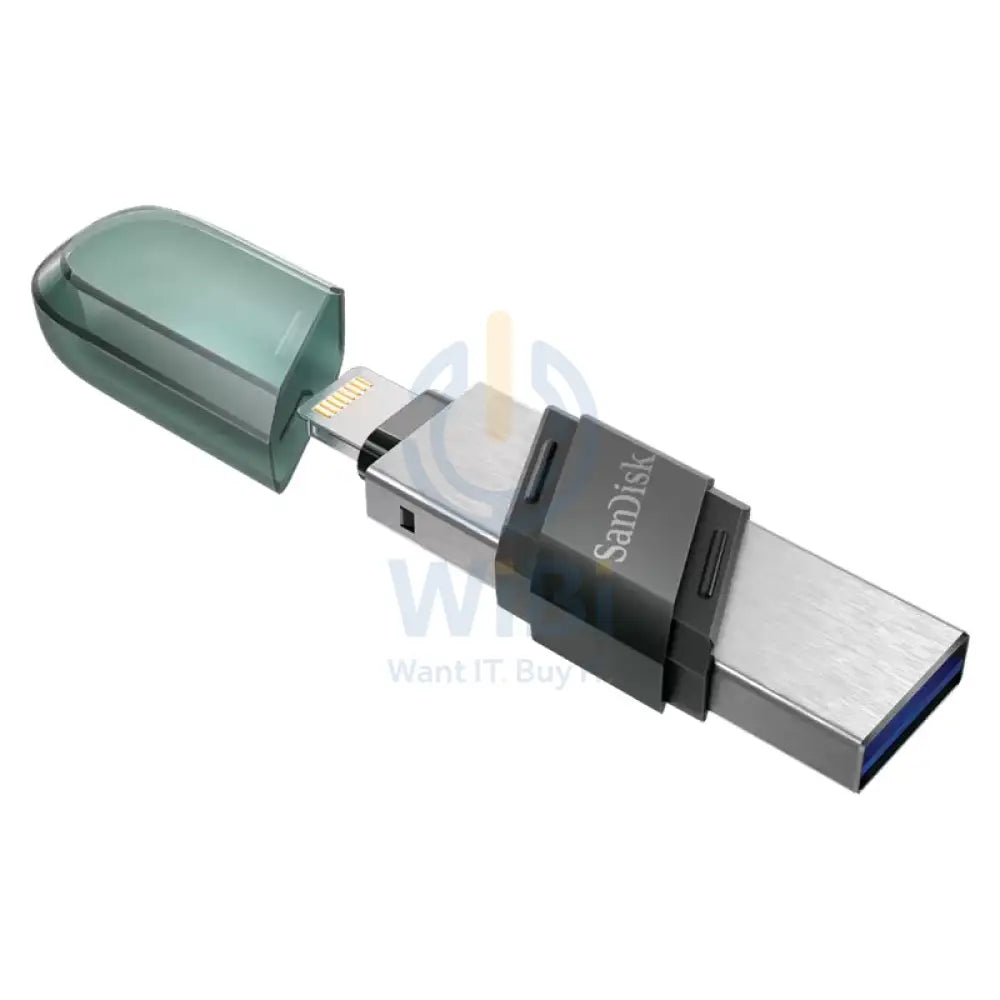 SanDisk iXpand Flash محرك  SanDisk iXpandفليب - 256 جيجابايت / يو اس بي 3.1 الجيل 1 / لايتننج / أسود  فضي تخزين > محرك أقراص فلاش يو اس بي