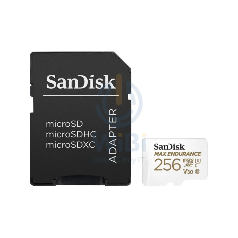 SanDisk MAX ENDURANCE microSD Card - 256GB / Up to 100MB/s Storage > Memory Cards