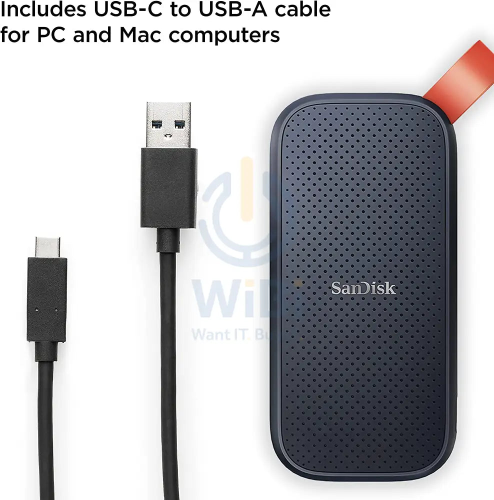 Sandisk Portable SSD 1TB up to 520MB/S Read speed USB 3.2 Gen 2 – Black Storage > USB Solid State Drive