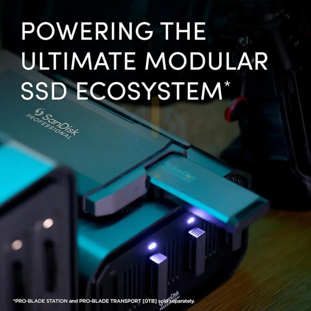 SanDisk Professional Pro Blade Transport SSD - 1TB / Up to 2000 MB/s / USB-C / External SSD (Solid State Drive) Storage