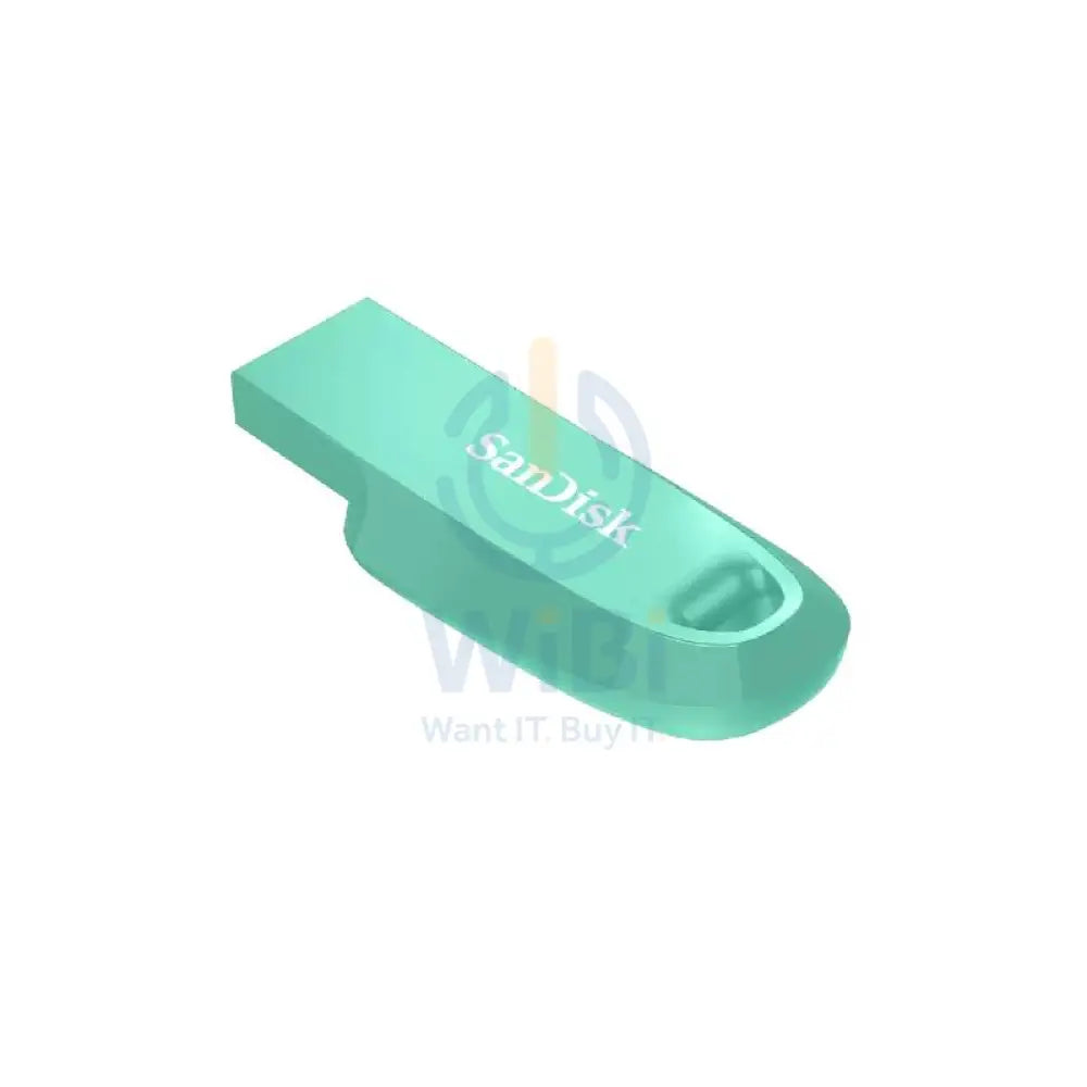 SanDisk Ultra Curve USB Flash Drive - 128GB / USB 3.0 / Up to 100MB/s / Mint Storage > USB Flash Drive