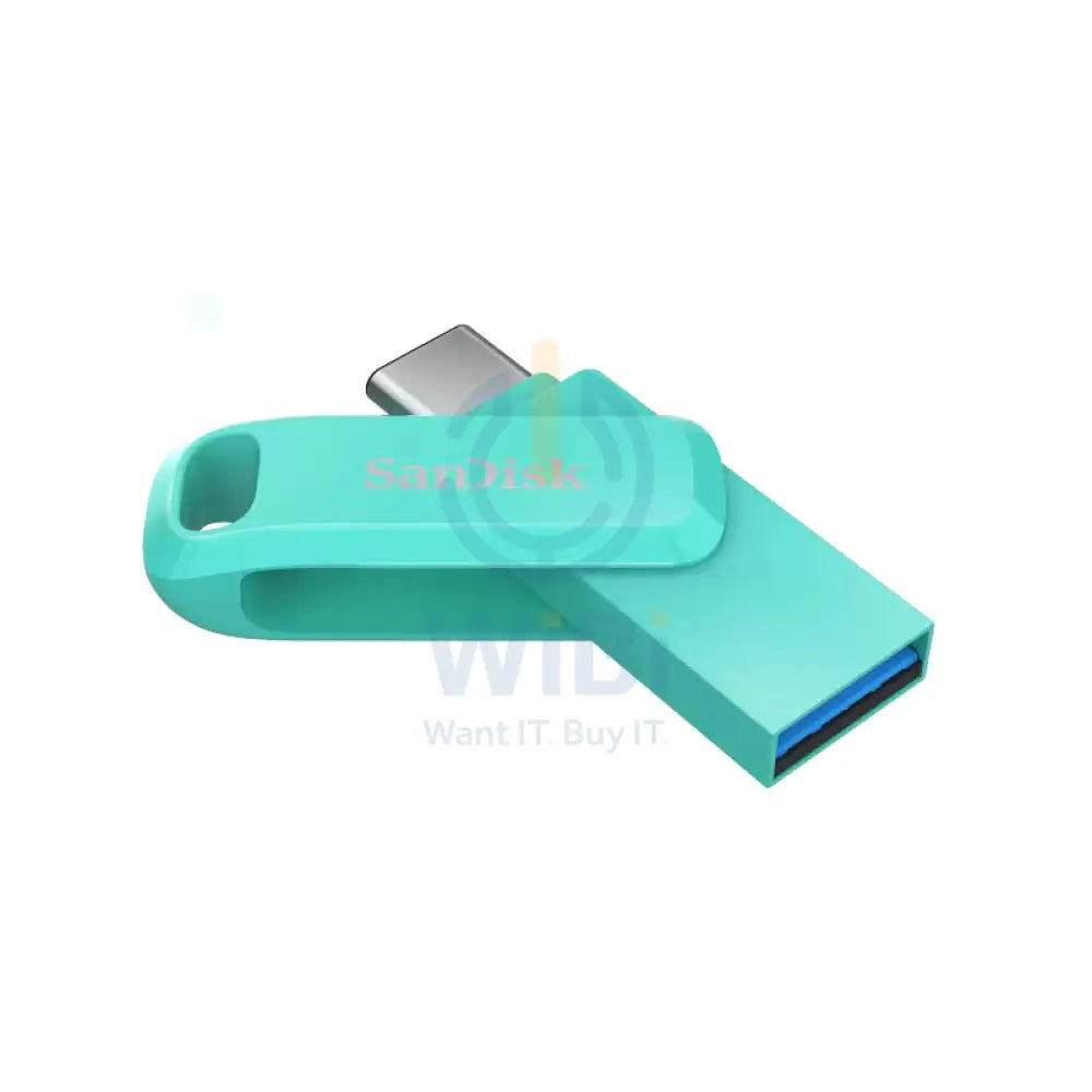 SanDisk Ultra Dual Drive Go Flash Drive - 64GB / Up to 150 MB/s / USB 3.2 Gen 1 / Type-C / Mint Storage > USB Flash