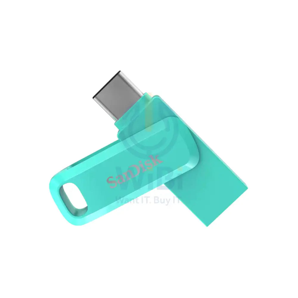 SanDisk Ultra Dual Drive Go Flash Drive - 64GB / Up to 150 MB/s / USB 3.2 Gen 1 / Type-C / Mint Storage > USB Flash
