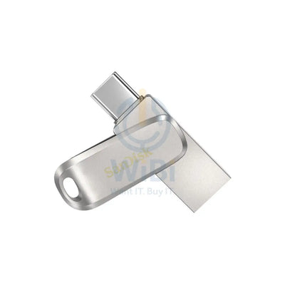 SanDisk Ultra Dual Drive Luxe - 128GB / Up to 400 MB/s / USB 3.2 Gen 1 / Type-C / Silver Storage > USB Flash Drive