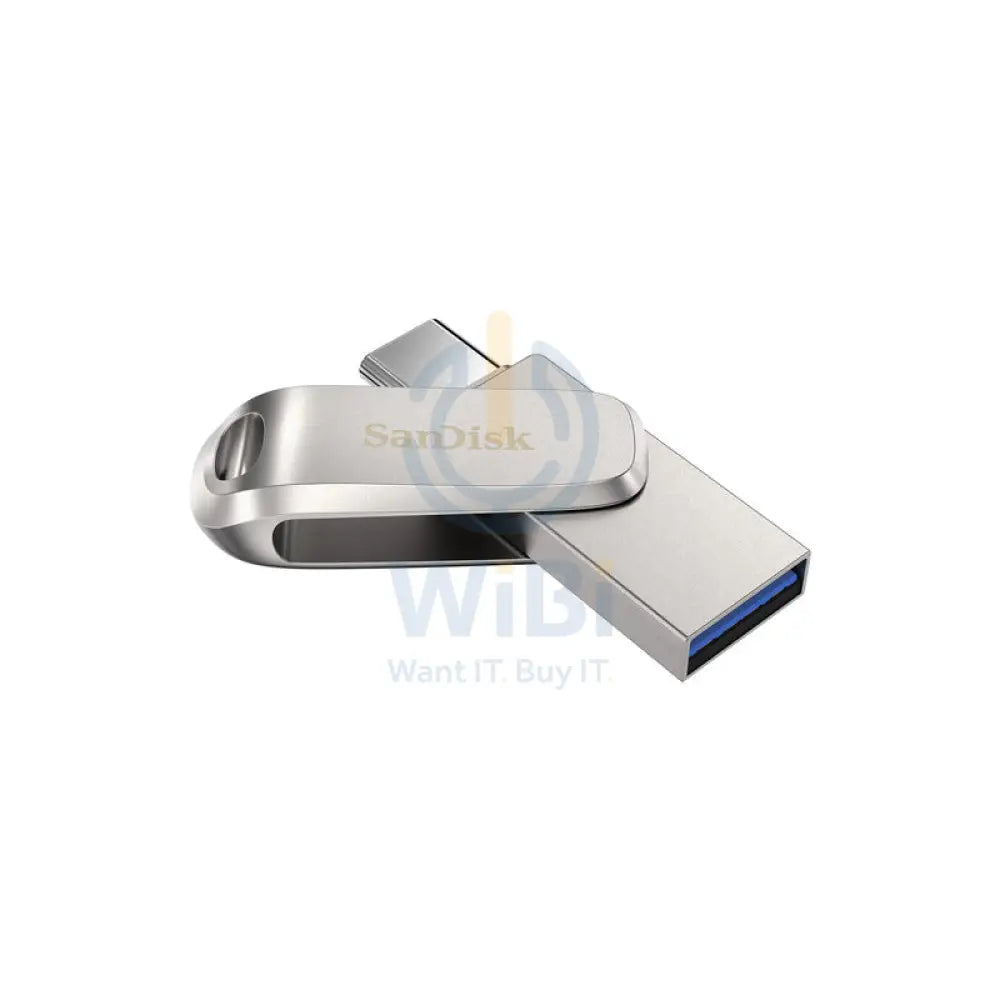 SanDisk Ultra Dual Drive Luxe - 256GB / Up to 400 MB/s / USB 3.2 Gen 1 / Type-C / Silver Storage > USB Flash Drive