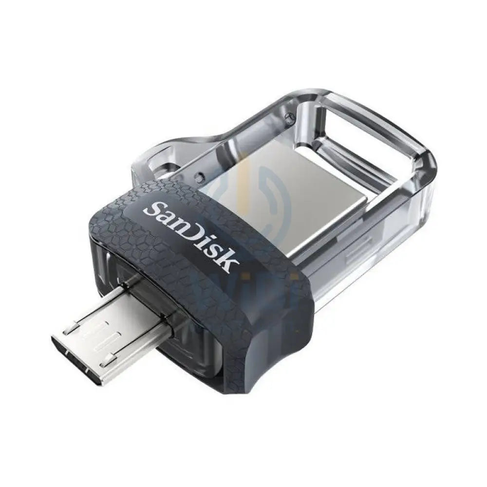 SanDisk Ultra Dual Drive m3.0 - 16GB / Up to 130 MB/s / USB 3.0 / Micro-USB / Black and Silver Storage > USB Flash Drive