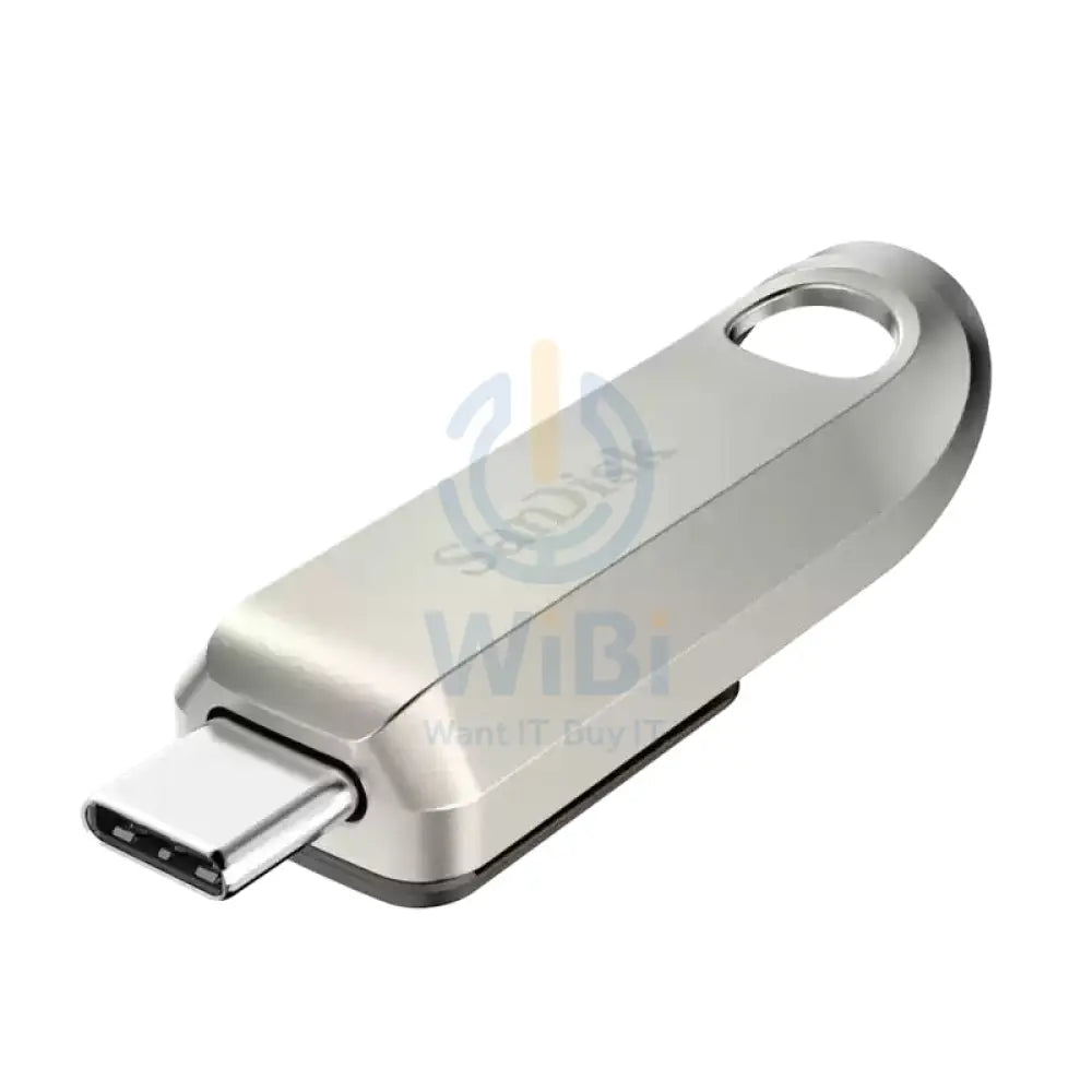 SanDisk Ultra Luxe USB Type-C Flash Drive - 128GB / Up to 400 MB/s / USB-C / USB 3.2 Gen 1 / Silver Storage > USB Flash