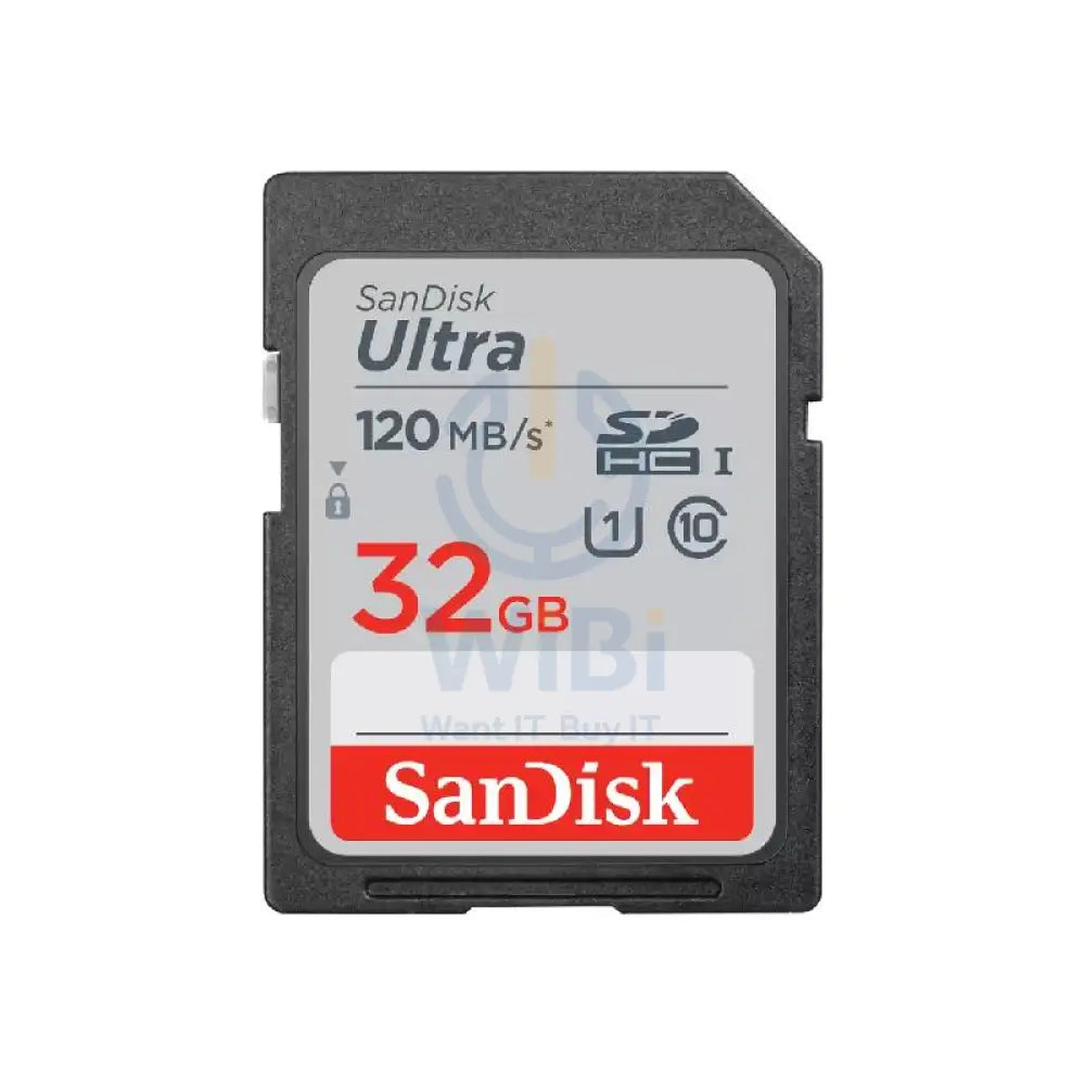 SanDisk Ultra SDHC Memory Card - 32GB / 120MB/S / Black Storage > Memory Cards