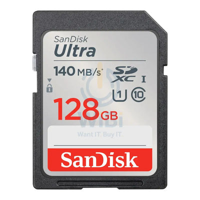 SanDisk Ultra SDHC/SDXC UHS-I Card - 128GB / Up to 140 MB/s Storage > Memory Cards
