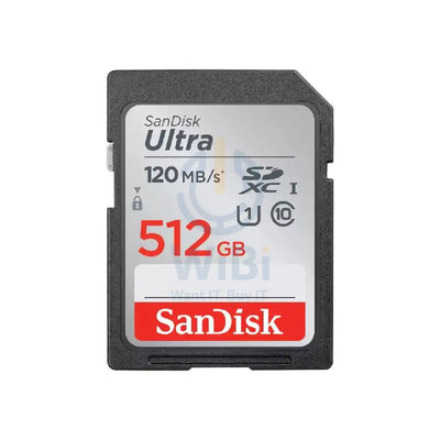 SanDisk Ultra SDXC Memory Card - 512GB / 120MB/S / Black Storage > Memory Cards
