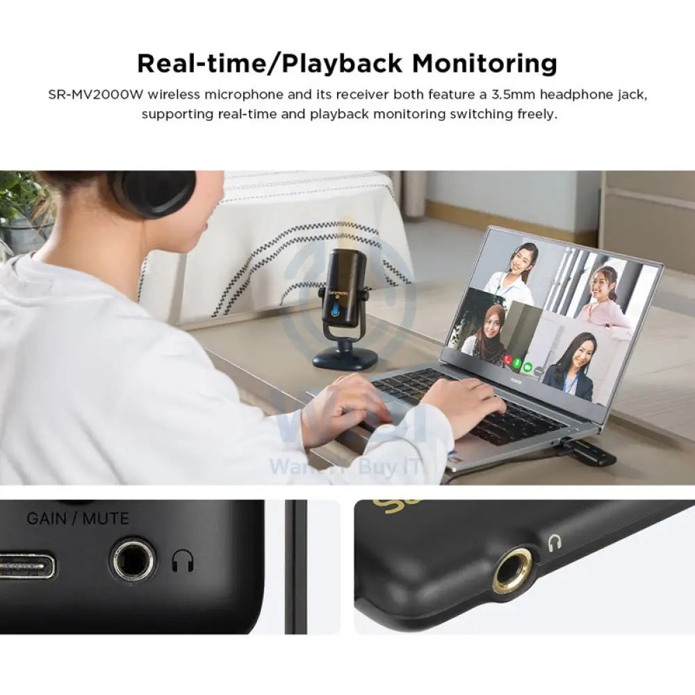Saramonic 2.4GHz Wireless USB Table Microphone SR-MV2000W Accessories > Audio > Microphone