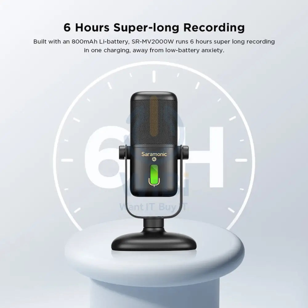 Saramonic 2.4GHz Wireless USB Table Microphone SR-MV2000W Accessories > Audio > Microphone