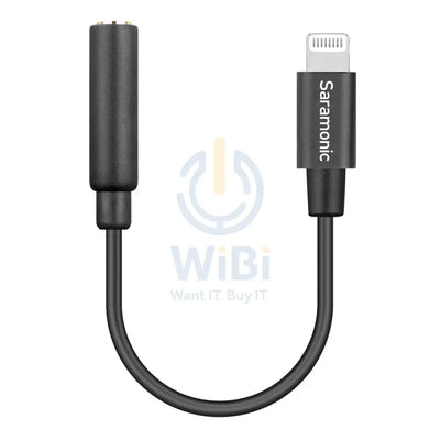 Saramonic 3.5mm Female TRRS to Lightning Adapter Cable - Black Accessories > Cables & Converters > Cables