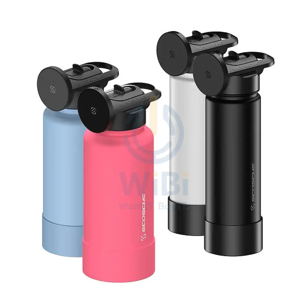 زجاجة مياه معزولة من الفولاذ المقاوم للصدأ سعة 22 أونصة (650 مل) من سكوش ماجيك ماونت قارورة ماء مع  حامل هاتف خلوي مع مغناطيسي