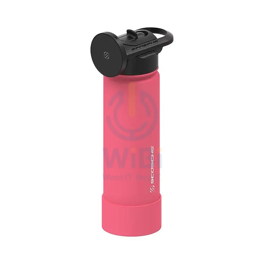 Bundle Offer - Scosche MagicMount Flask 650 ml Stainless Steel Insulated Water Bottle - Pink + Ice Towel (Sleeve Packaging) - Gray +  Seawag Mela Universal SmartPhone WaterProof Case - Black + Waboba Classic Soccer ball - Sport line