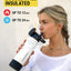 Bundle Offer - Scosche MagicMount Flask 650 ml Stainless Steel Insulated Water Bottle - White + Ice Towel (Sleeve Packaging) - Gray +  Seawag Mela Universal SmartPhone WaterProof Case - Black + Waboba Classic Soccer ball - Sport line