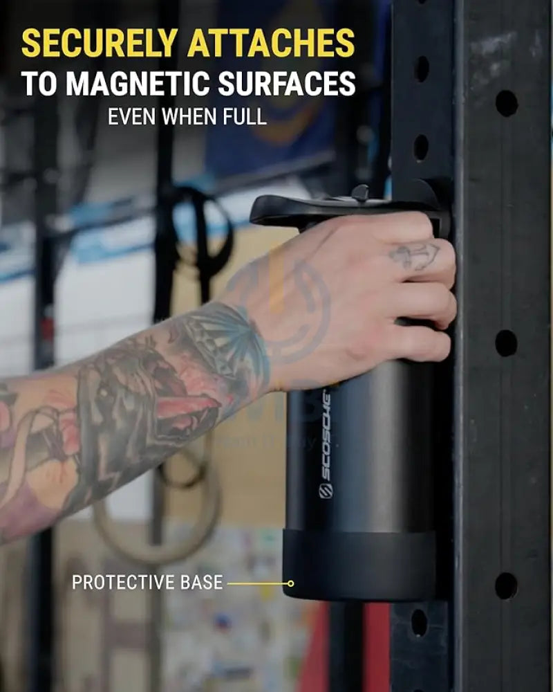 زجاجة مياه معزولة من الفولاذ المقاوم للصدأ سعة 22 أونصة (650 مل) من سكوش ماجيك ماونت قارورة ماء مع  حامل هاتف خلوي مع مغناطيسي