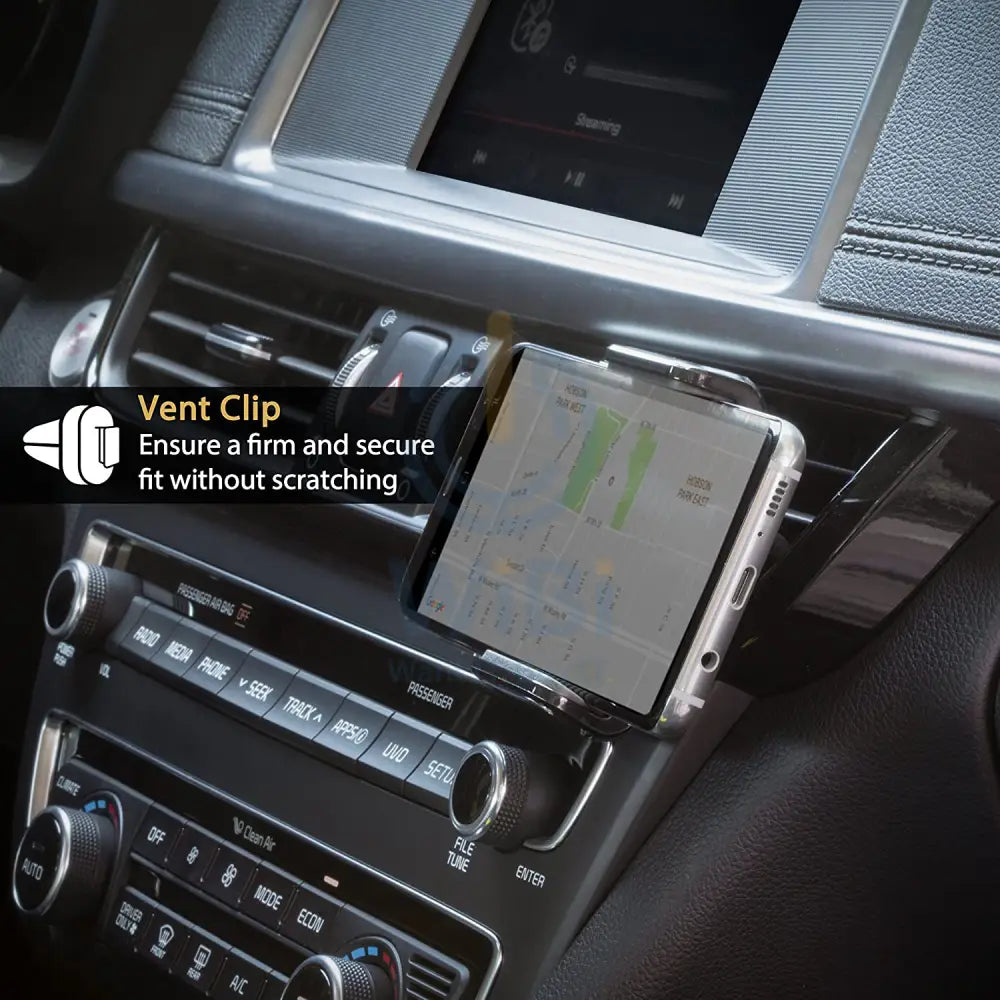 حامل كأس الشفط Scosche مع فتحة تهوية مع فتحة تهوية لوحة مقاطع / فتحة تهوية لوحة العدادات / 360 دوران لأجهزة هاتف 3 في 1