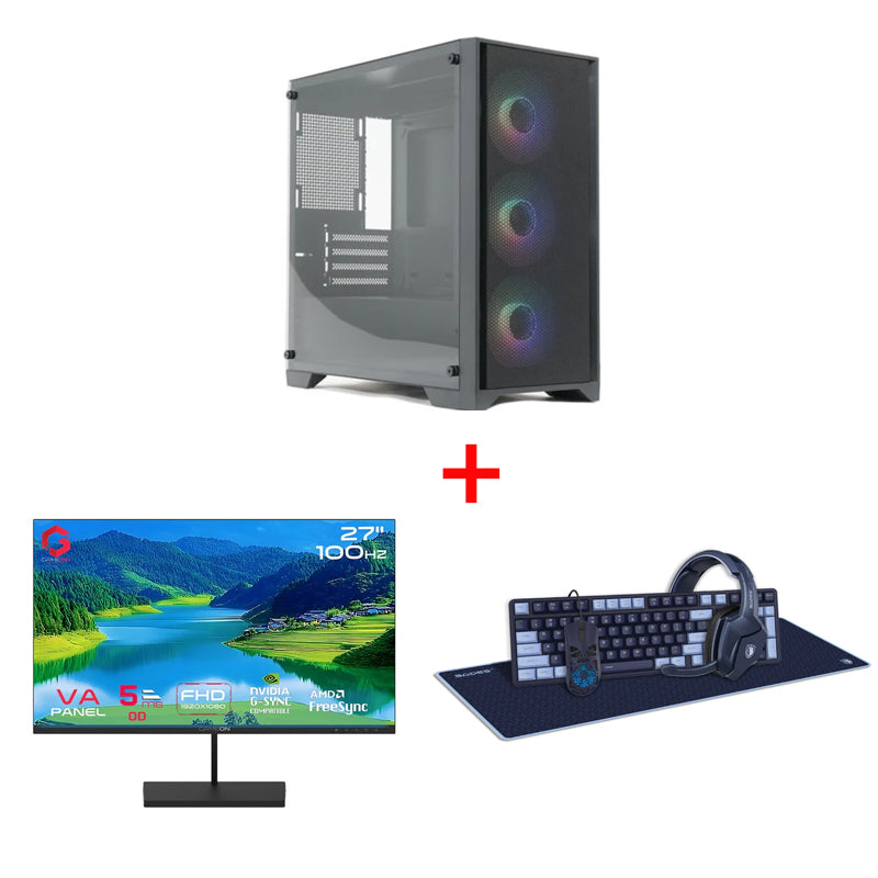 Customize PC - i7 / 32GB / 512GB (M.2 SSD) / GeForce RTX 5060 8GB + GameOn GB27F100 Gaming Monitor - 27