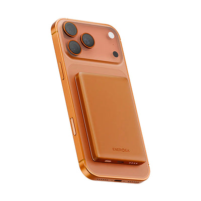 Energea AluPac Mini Aluminum MagSafe Power Bank - 5000mAh / USB-C / Orange