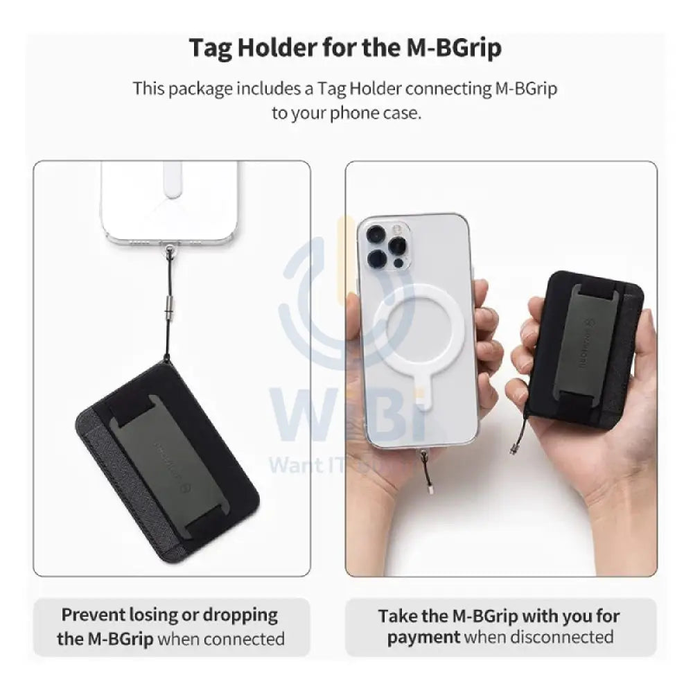 Sinjimoru 3-in-1 MagSafe Wallet M-Band Grip - Navy Accessories > Mobiles & Tablets > Mobiles > Grips