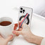 Sinjimoru M-Mini Grip Magnetic Wool-Band Phone Grip Holder for Apple MagSafe Case - Black/White Accessories > Mobiles &