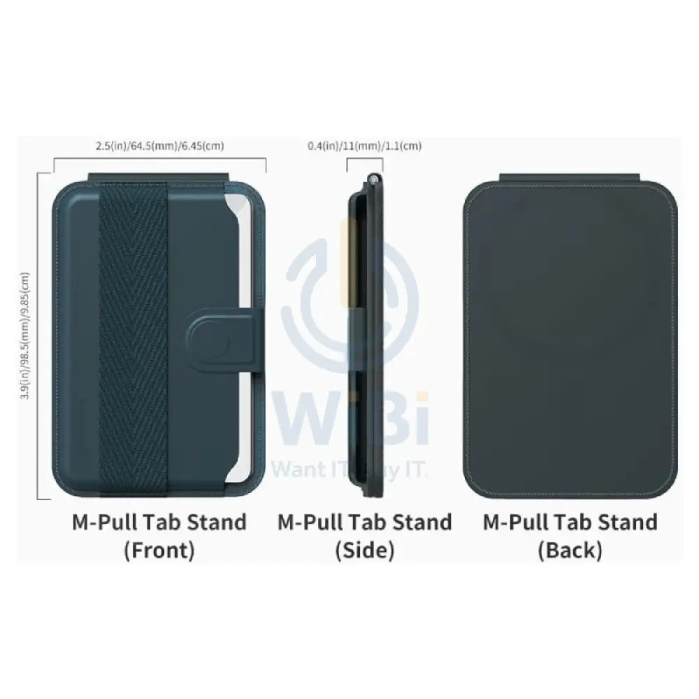 Sinjimoru M-Pull Tab Stand Magsafe Wallet - Blue Accessories > Mobiles & Tablets > Mobiles > Grips
