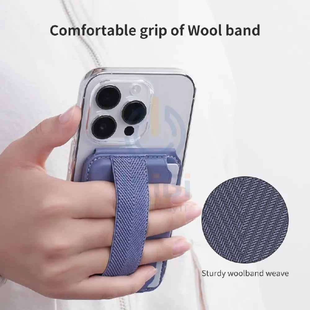 Sinjimoru M-Pull Tab Stand Magsafe Wallet - Blue Accessories > Mobiles & Tablets > Mobiles > Grips