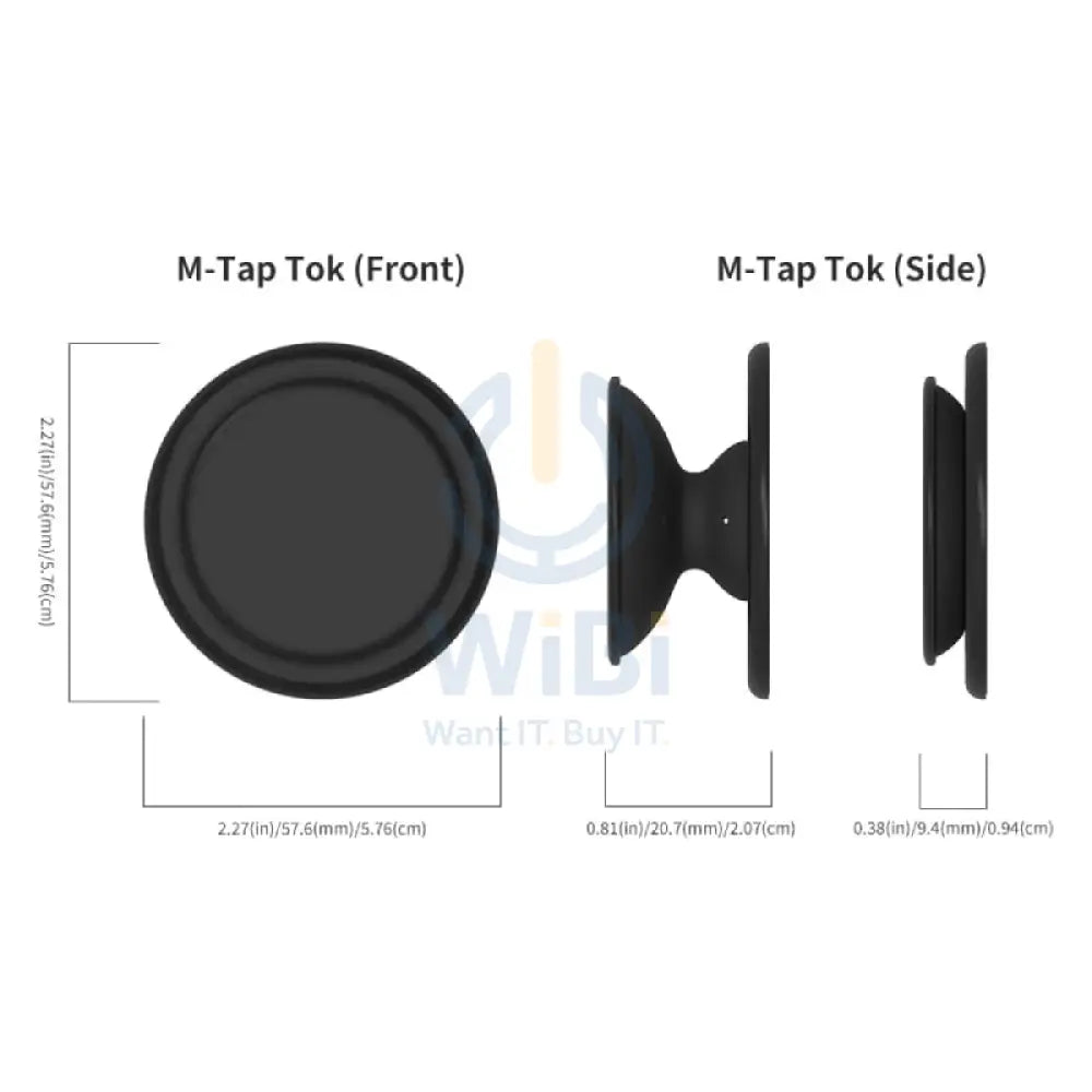 Sinjimoru M Tap Tok Magnetic Silicone Phone Grip Black Accessories > Mobiles & Tablets > Mobiles > Grips
