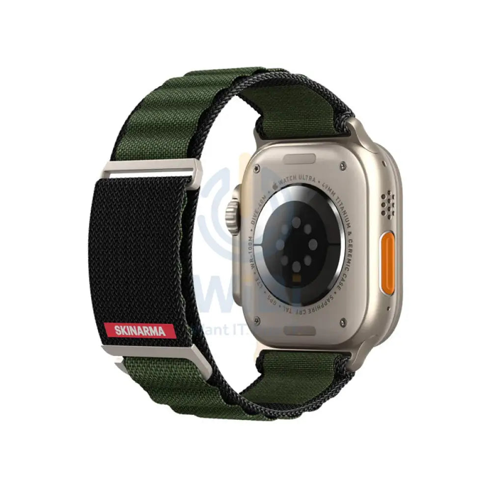 SKINARMA APPLE WATCH STRAP ULTRA KOBU 49 MM - Olive Accessories > Smart Watches