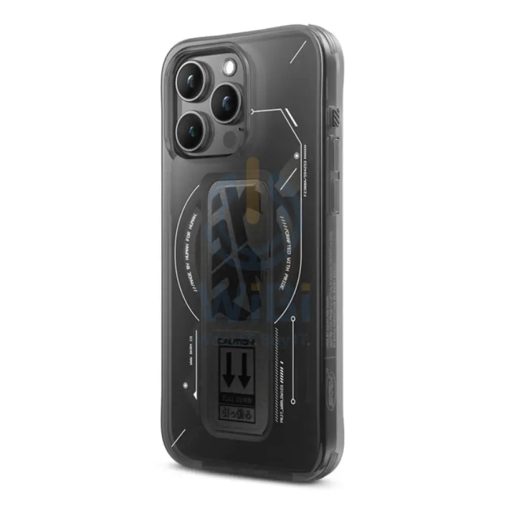 SKINARMA HELIO Mag-Charge Case with Grip-Stand - iPhone 15 Pro / Black Accessories > Mobiles & Tablets > Mobiles >