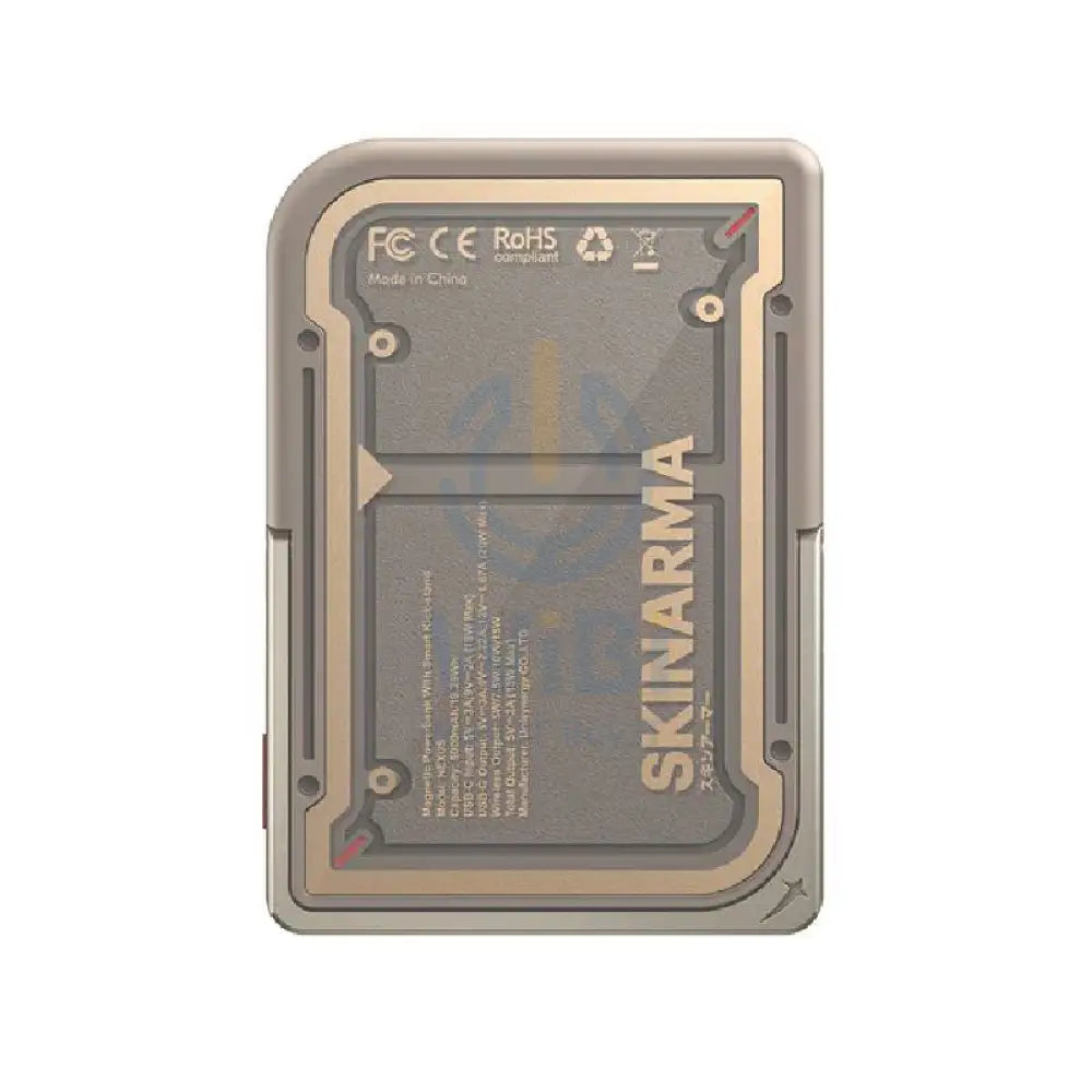 SKINARMA Nexus Mecha Magnetic PowerBank With Smart Kick-Stand - 5000mAh / USB-C / Desert Gold Accessories > Power Bank