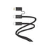 Smartix Premium 2-in-1 Cable - USB-C to C / lightning / Black