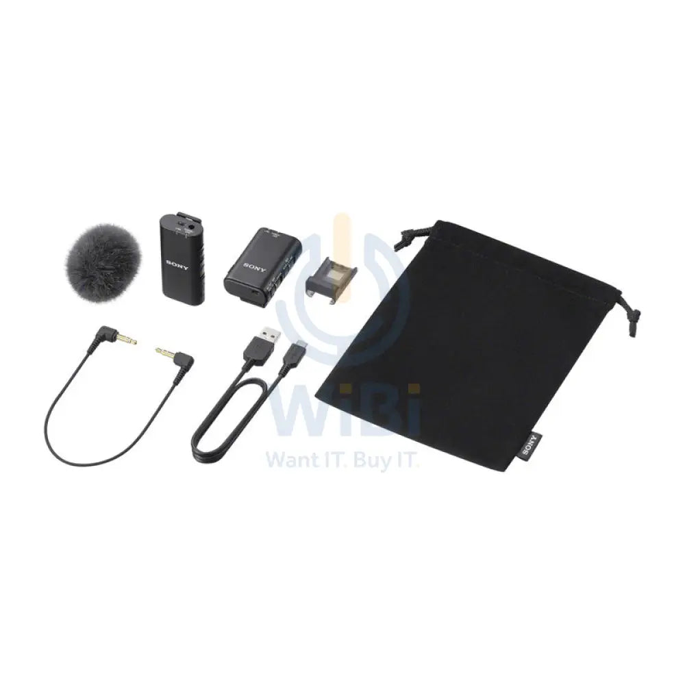 Sony ECM-W2BT Camera-Mount Digital Bluetooth Wireless Microphone System - 20 kHz / 3.5 mm TRS / USB-Micro / Bluetooth