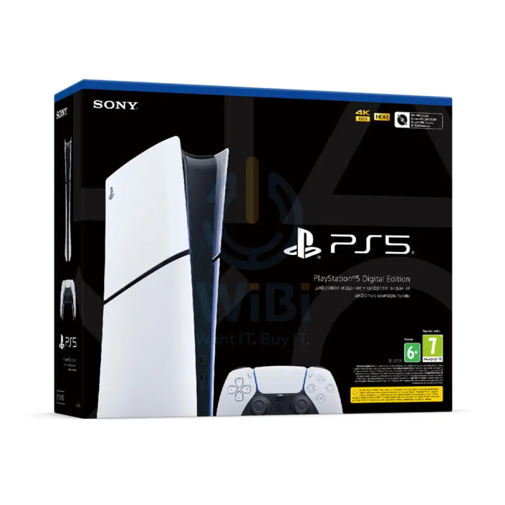SONY PS5 Digital Edition Gaming Console - 120 Hz / 4K / Bluetooth / Ethernet / USB / Type-C - White Gaming Consoles >